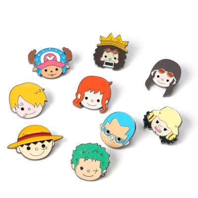 Cute Janpan Cartoon Anime Nami Solo Roland Luffy One Piece Brooch Pin Badge