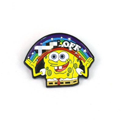 Cute Cartoon Spongebob Enamel Pin Grin Smiling Spongebob Brooch Funny Pin